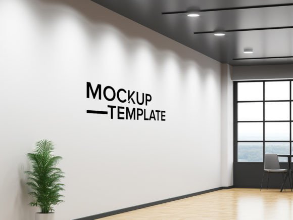 Download Wall Logo Mockup Psd Black Logo Mockup - Wall logo mockup Collection
