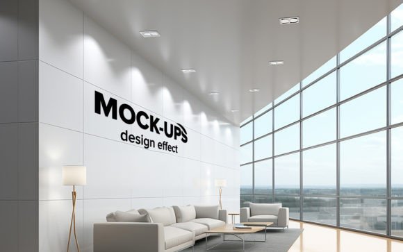 Download Office Waiting Room Wall Logo Mockup - Wall logo mockup Collection