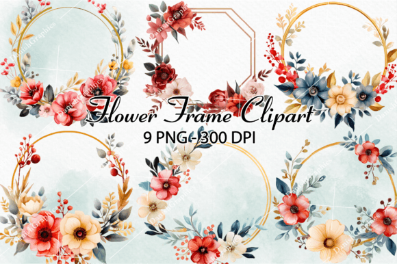 Download Watercolor Flower Frame Clipart - Watercolor flower frame Collection