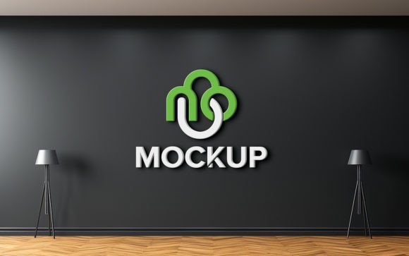 Download Indoor Wall Logo Mockup Psd Template - Wall logo mockup Collection