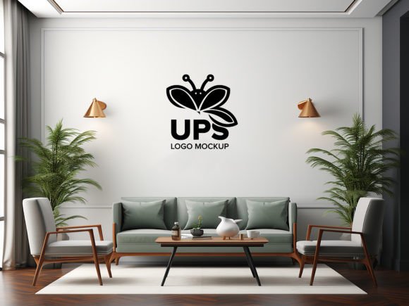 Download Office Waiting Room Wall Logo Mockup - Wall logo mockup Collection