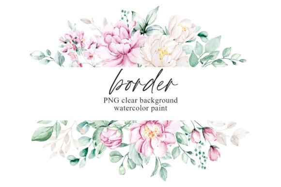 Download Watercolor Flower Frame Border, PNG - Watercolor flower frame Collection