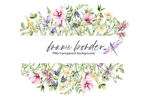 Download Watercolor Flower Frame Border, PNG - Watercolor flower frame Collection