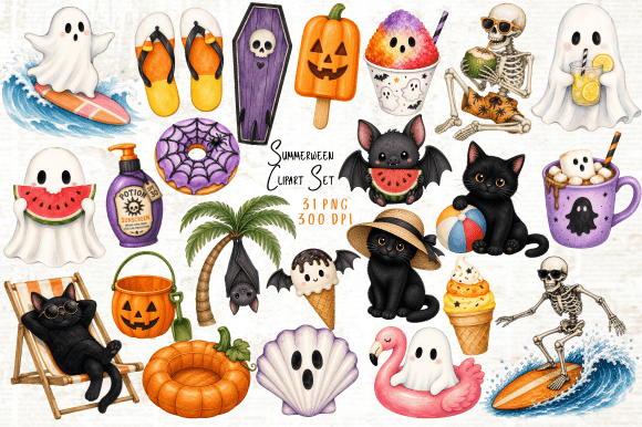 Download Summerween Clipart Set PNG - Clipart set png Collection