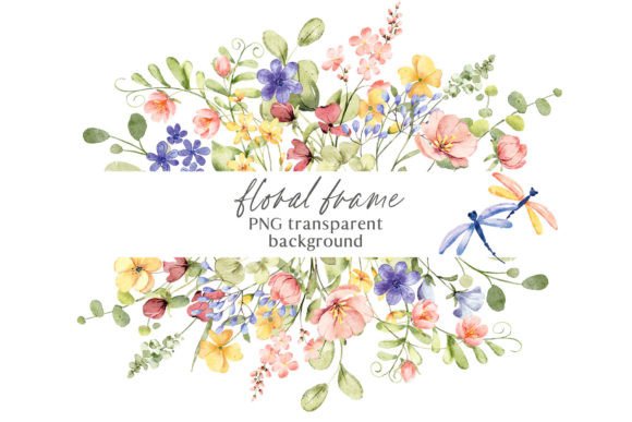 Download Watercolor Flower Frame Border. - Watercolor flower frame Collection