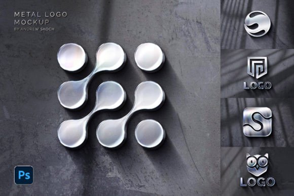 Download Metal Wall Logo Mockup - Wall logo mockup Collection